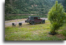 Kemping w kraterze::Laguna de Alegría, Salwador::