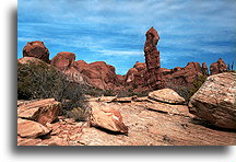 Skalna kolumna::Park Narodowy Arches, Utah, Stany Zjednoczone::